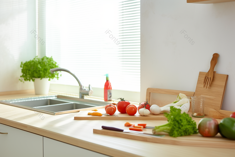 生活感准备做饭的厨房场景,高清,摄影图,摄影图片,图片大全,摄影图免费下载